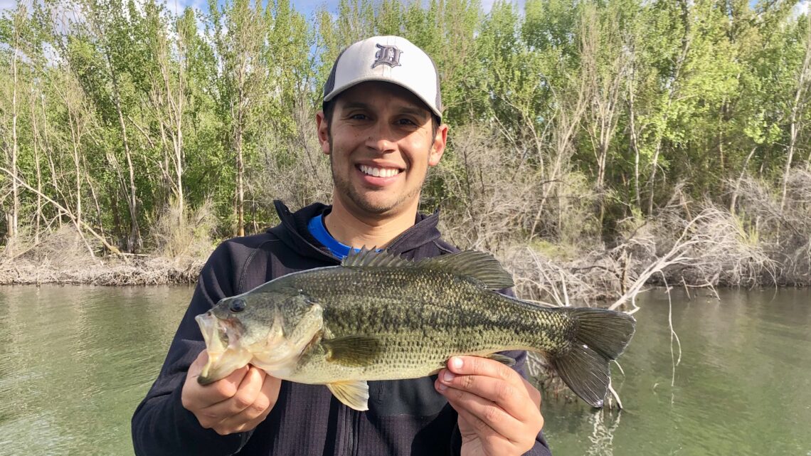 Jordan Rodriguez with a nice largemouth bass caught at Lake Lowell.