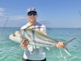 Jordan Rodriguez with a roosterfish caught in Costa Rica.